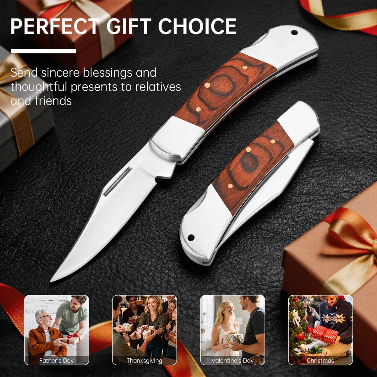 A classic folding hunting knife, suitable for both hunting and collecting.