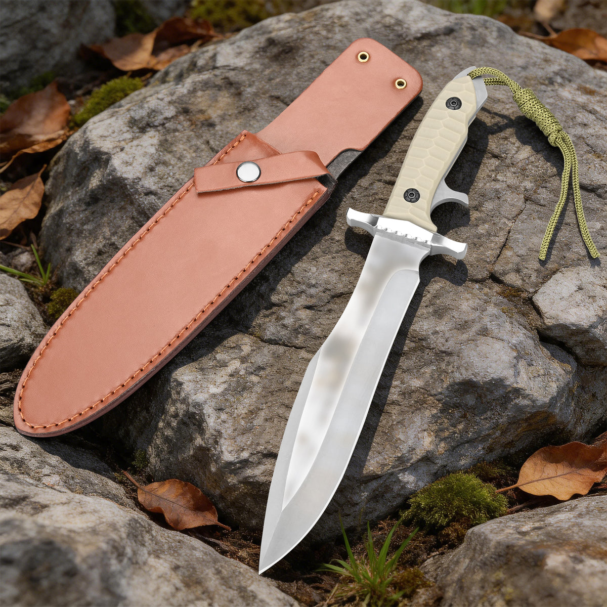 D2 Stainless Steel Survival Hunting Knife, G10 Handle, OEM Service Available