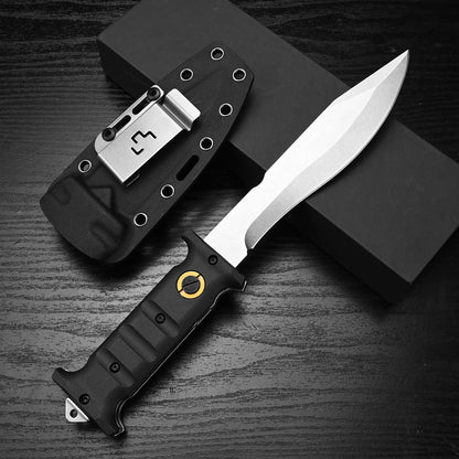 D2 steel camping telescopic knife, high-quality DIY TPE handle.