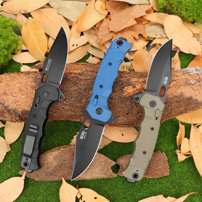 SEAL XR Tactical Folding Knife | Nylon Fiber Handle EDC Pocket Knife for Outdoor Camping