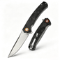 Carbon fiber handle, D2 steel blade, folding tactical Bowie knife
