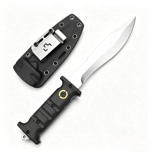 D2 steel camping telescopic knife, high-quality DIY TPE handle.