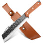 Versatile Household Use Outdoor Knives for Camping Straight Hand-Forged Axe for Chopping Firewood Wood Handle