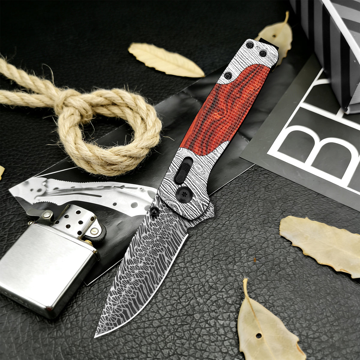 High-quality outdoor 3D printed pocket camping folding stainless steel tactical knife