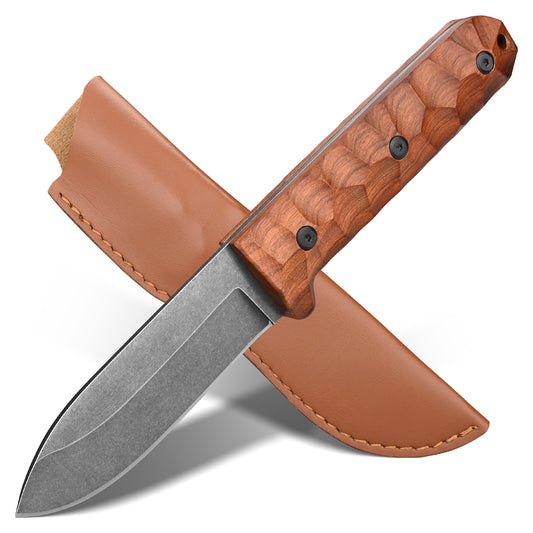 Stainless Steel Straight-Edge Bowie Knife for Outdoor Camping