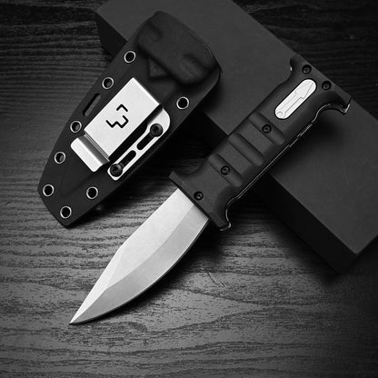 D2 steel camping telescopic knife, high-quality DIY TPE handle.