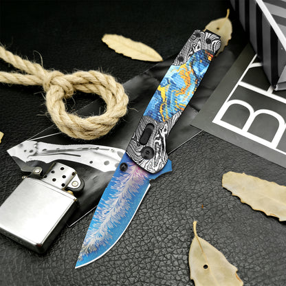 High-quality outdoor 3D printed pocket camping folding stainless steel tactical knife