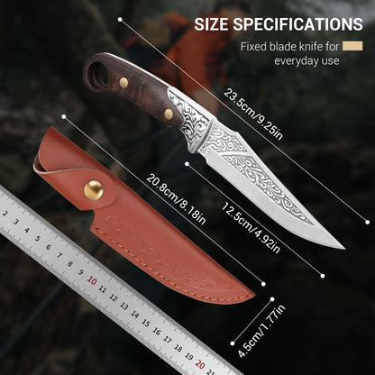Hand-forged 4Cr-series steel butcher knife—suitable for deboning, skinning, and meat cutting (including hog slaughtering).