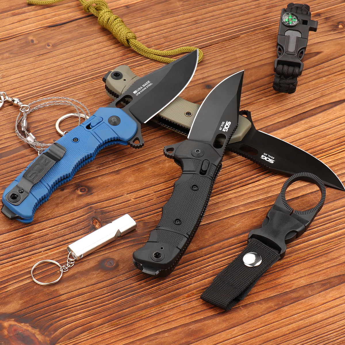 SEAL XR Tactical Folding Knife | Nylon Fiber Handle EDC Pocket Knife for Outdoor Camping