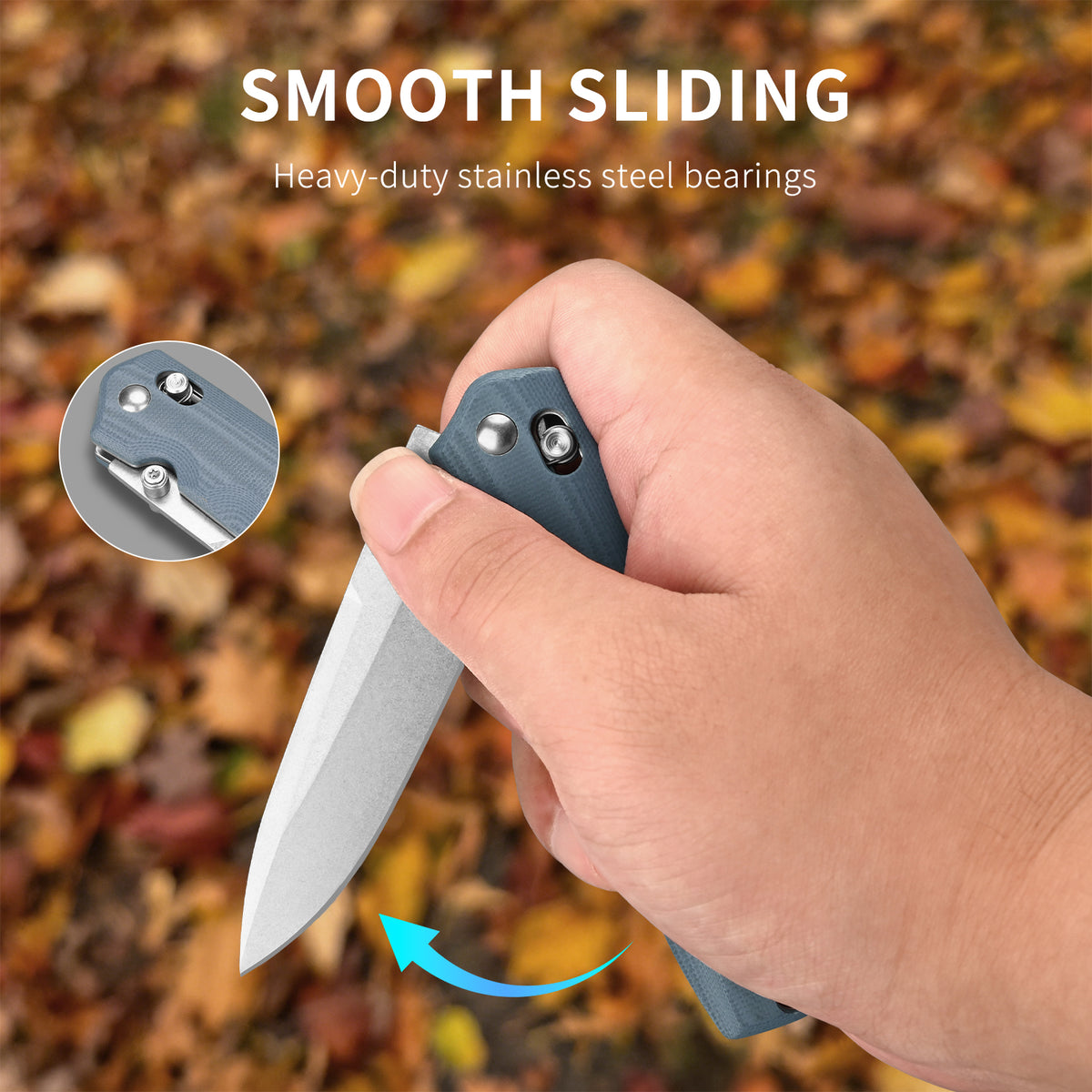 Portable Folding Knife – Stainless Steel Blade, G10 Handle, Tactical/Camping/Outdoor Pocket Knife with Clip