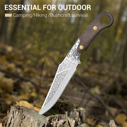 Hand-forged 4Cr-series steel butcher knife—suitable for deboning, skinning, and meat cutting (including hog slaughtering).
