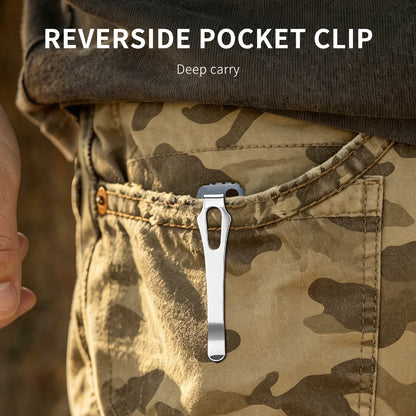 Portable Folding Knife – Stainless Steel Blade, G10 Handle, Tactical/Camping/Outdoor Pocket Knife with Clip