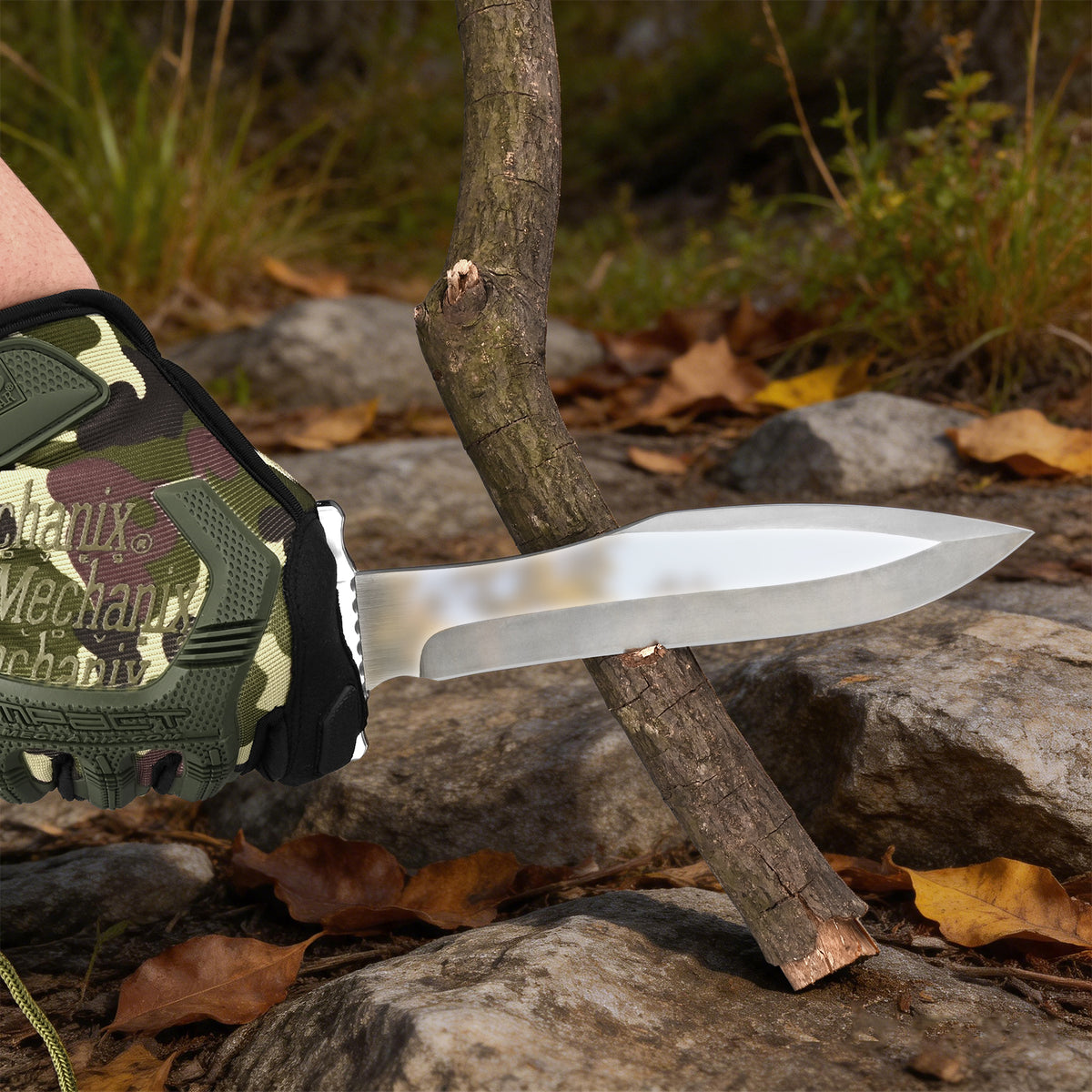 D2 Stainless Steel Survival Hunting Knife, G10 Handle, OEM Service Available