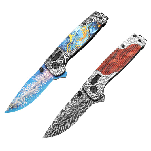 High-quality outdoor 3D printed pocket camping folding stainless steel tactical knife